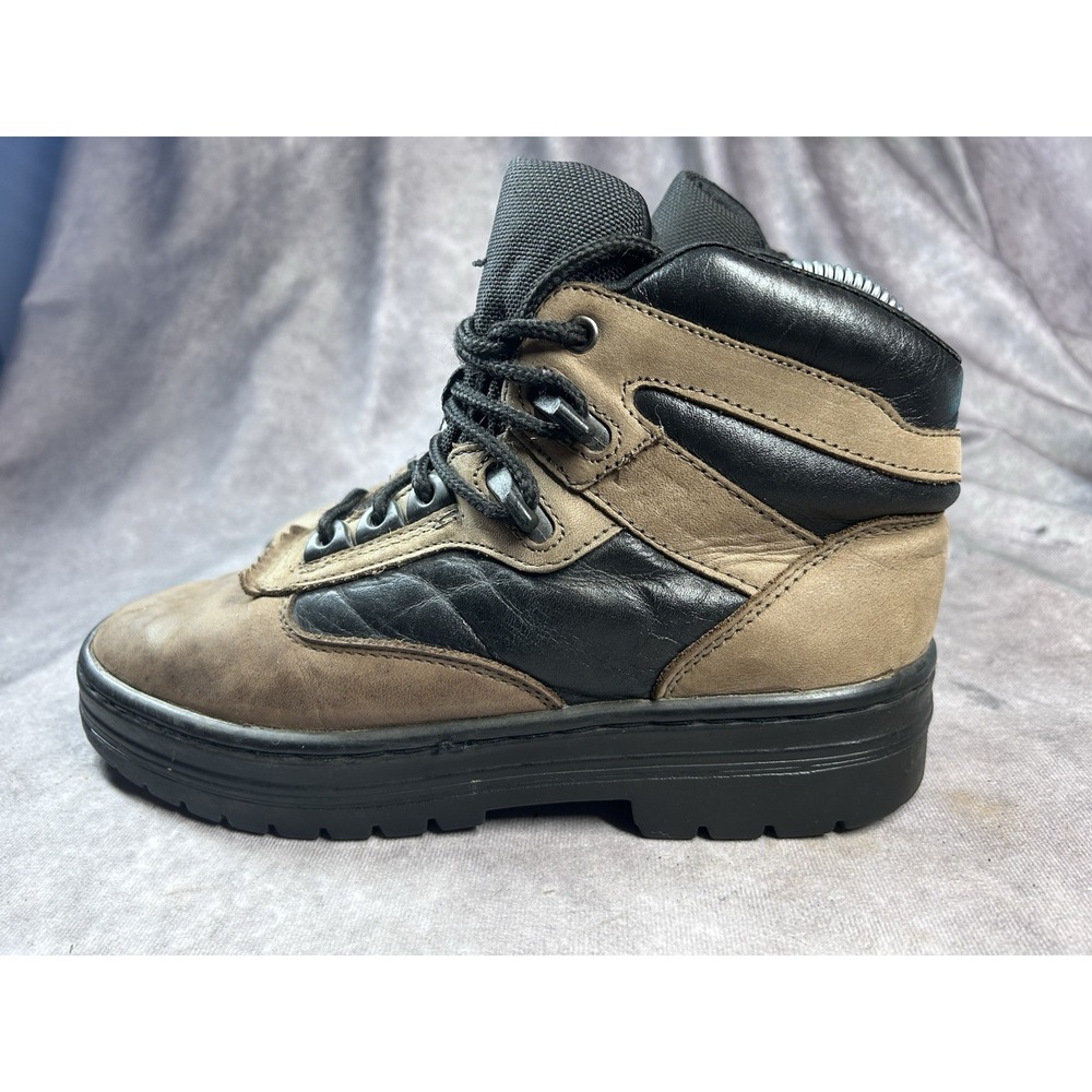 Durango Mens 8.5 Brown Black Leather Hiking Work Boots Oil Resistant Lug Sole